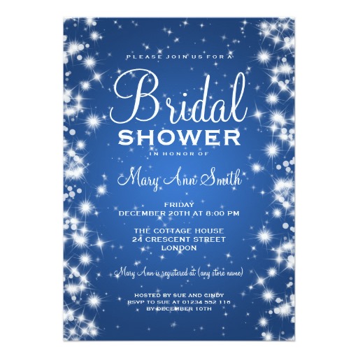 winter bridal shower invitations