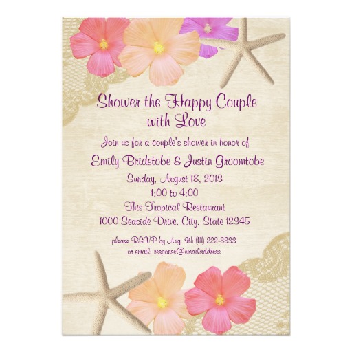 bech Couples Shower Invitations