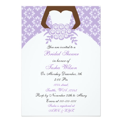 african-american bridal shower invitations