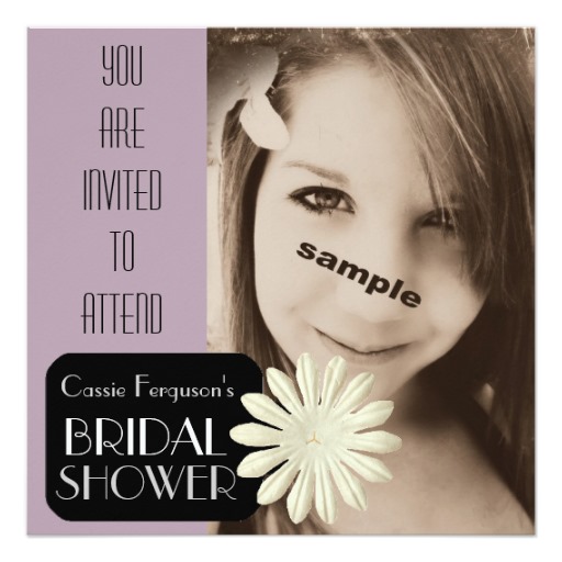 custom picture personalized photo bridal shower invitations