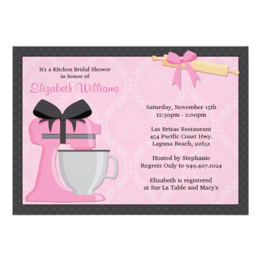 baking themed bridal shower invitations