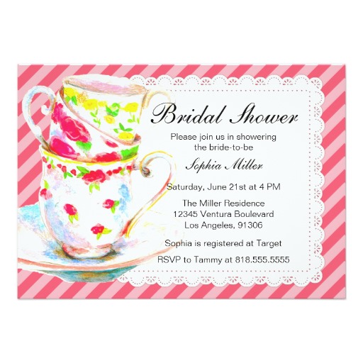  Tea Party Bridal Shower Invitations