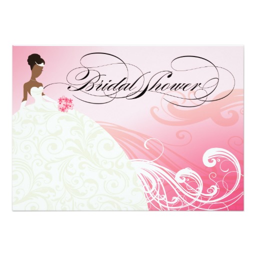 African American Bridal Shower Invitations 
